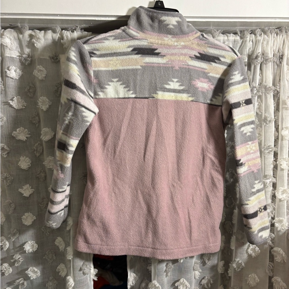 Simply Southern Gray and Pink Fleece Pullover - Picture 6 of 8